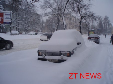Сильні снігопади в Житомирі
