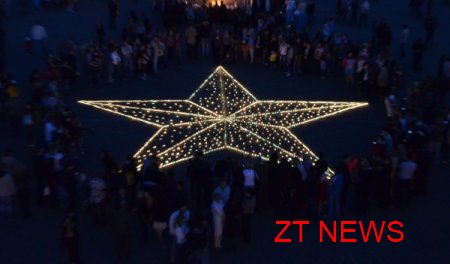 Вчора на Монументі Слави загорілася 10-метрова зірка
