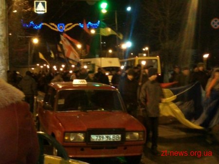 У Житомирі в смолоскипному марші на честь дня народження Бандери взяли участь близько 100 чоловік