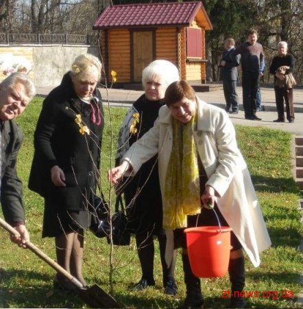 У Житомирі до 95-річчя ВЛКСМ посадили дерева та представили 3 нових іменних лавки