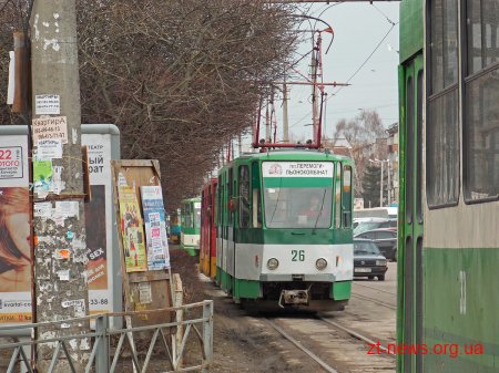 У Житомирі через ДТП зупинилися трамваї