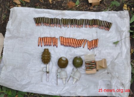 На околиці Житомира виявлено схрон із гранатами та набоями