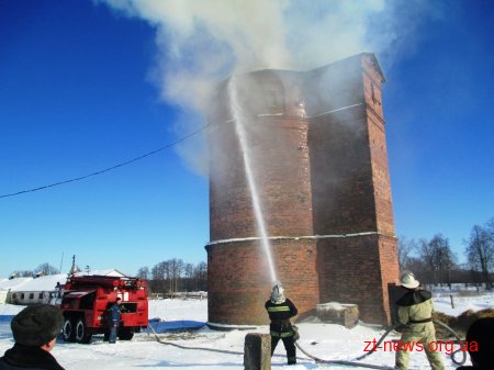 На Житомирщині горіла водонапірна вежа