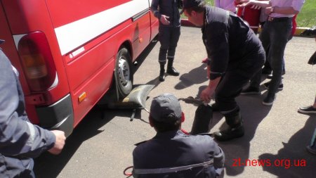 Рятувальники провели показові заняття для працівників однієї з автозаправних станцій Житомира