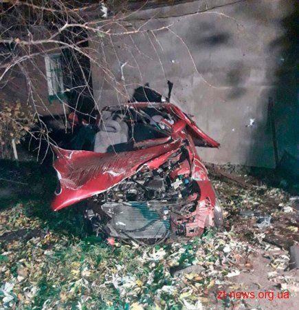 У Житомирі автомобіль зіткнувся з деревом, а потім зі стіною будинку
