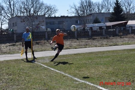 Збірна команда Житомирського району з футболу «Сокіл» зіграла свій перший матч