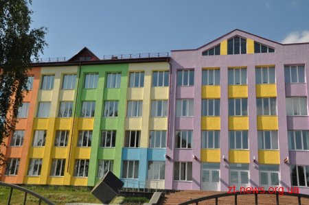 У Черняхівській гімназії тривають роботи з утеплення та фарбування фасаду