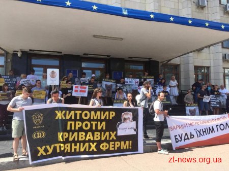 В Житомирі зоозахисники протестували проти хутряних ферм