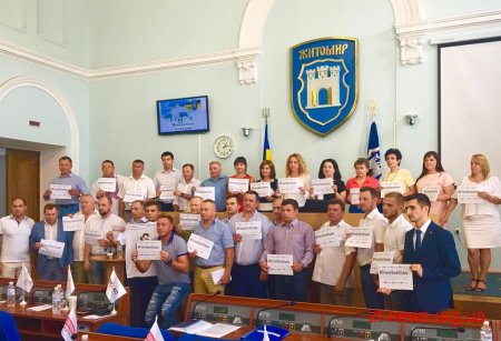 Акцію на підтримку Олега Сенцова провели депутати Житомирської міської ради
