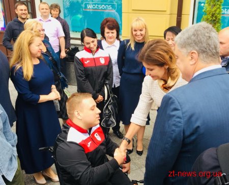 Президент України Петро Порошенко разом із дружиною приїхали до Житомира