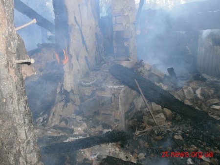 На Житомирщині під час пожежі у будинку загинула жінка