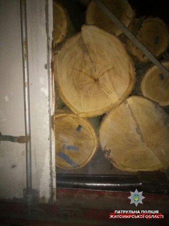 Вантажівку з деревиною невідомого походження зупинили патрульні на автодорозі «Київ-Ковель»