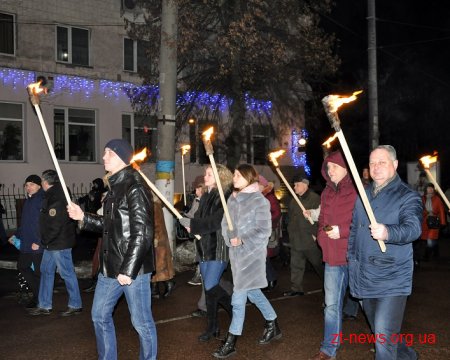 У Житомирі відбулася традиційна смолоскипна хода до дня народження Степана Бандери