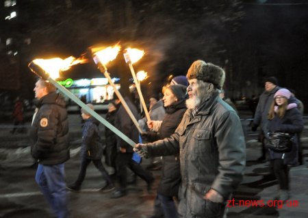 У Житомирі відбулася традиційна смолоскипна хода до дня народження Степана Бандери