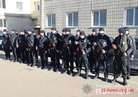 На Житомирщину повернувся загін поліцейських, які несли службу у зоні проведення ООС