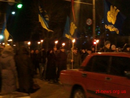 У Житомирі в смолоскипному марші на честь дня народження Бандери взяли участь близько 100 чоловік