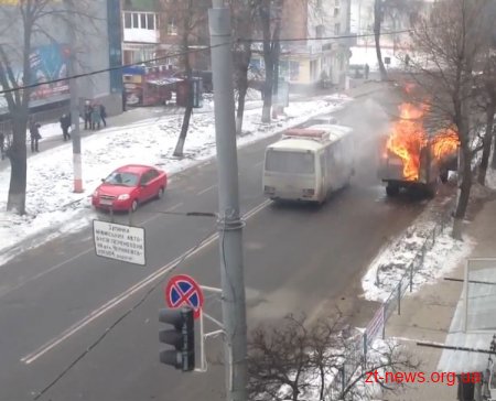 В Житомирі загорівся автомобіль аварійної служби водоканалу