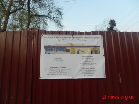 Житомиряни вимагають зупинити будівництво магазину АТБ