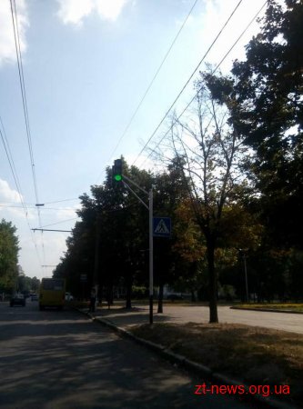 В Житомирі встановили новий світлофор по вулиці Вітрука