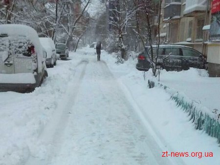У Житомирі за один день випала майже місячна норма снігу