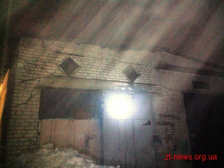 У Житомирі 14 вогнеборців ліквідовували пожежу в цегляному гаражі