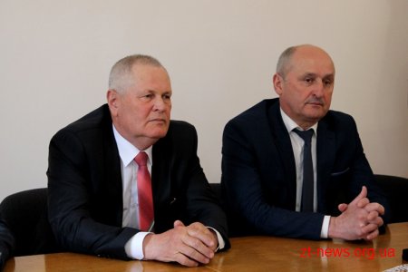 Володимир Ширма привітав голову правління Житомирської облспоживспілки з 70-річним ювілеєм