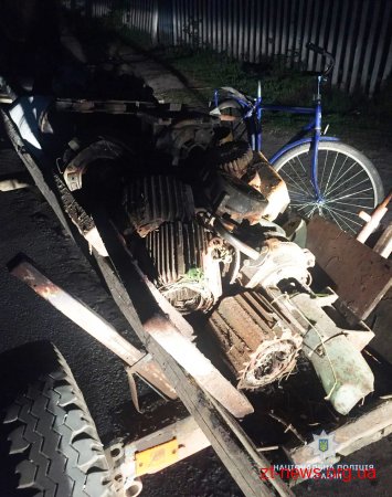 На Житомирщині поліцейські затримали крадіїв електромоторів