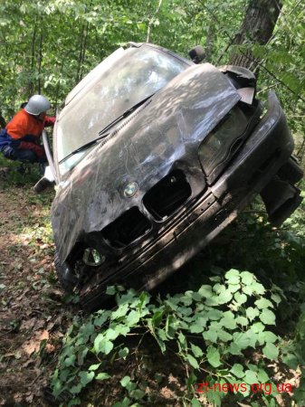 Поблизу Житомира водій автомобіля «BMW» не впоралась із керуванням та влетіла у дерево