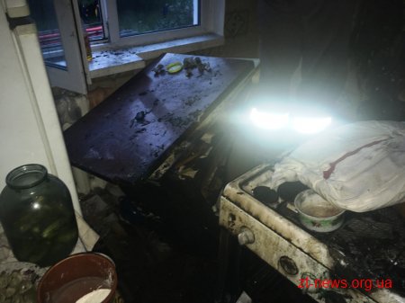 У Житомирі через забуту на плиті їжу спалахнула кухня в одній з квартир багатоповерхівки