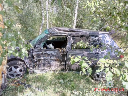 На Коростенщині автомобіль зіткнувся з деревом