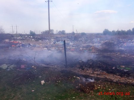 На сміттєзвалищі в Брусилові сталася пожежа