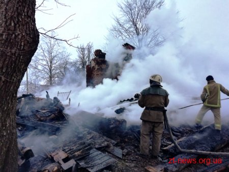 Під час пожежі в дерев'яному будинку на Житомирщині загинуло двоє людей