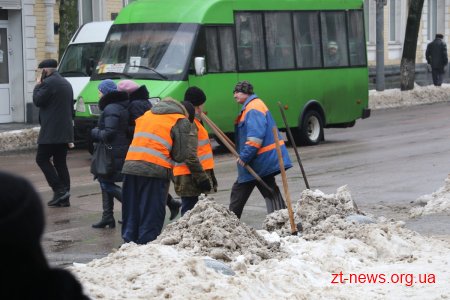 Інформація про прибирання вулиць міста з 28 на 29 січня 2019 року