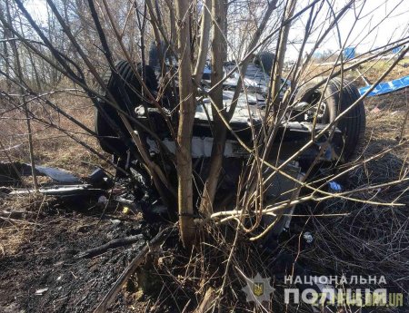 На трасі Київ-Чоп Mercedes-Benz вилетів у кювет та перекинувся: 2 людей загинуло