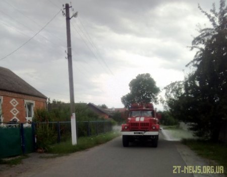 На Житомирщині триває дезінфекція об’єктів та вулиць