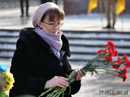 У День Соборності України в Житомирі вшанували пам’ять відомих українських діячів