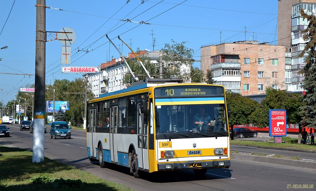 У Житомирі відновлюється рух тролейбусного маршруту №10 за звичним маршрутом