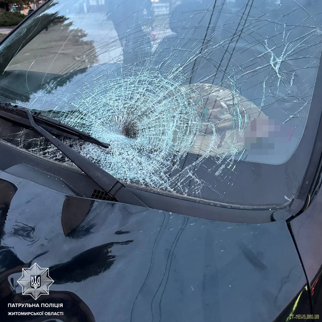 У Житомирі правоохоронці оперативно розшукали водія, який наїхав на пішохода та зник з місця події